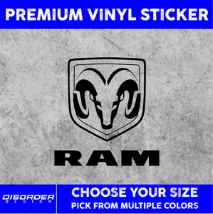 DODGE RAM [VINYL STICKER]-for Car/Truck WINDOW-LAPTOP-FOLDER-YOU PICK COLOR/SIZE - Bild 1 von 6