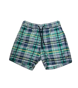 Sperry Herren Gr. M blau grün kariert Badeanzug Mesh gefüttert Sommer Badehose - Bild 1 von 7