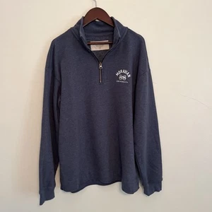 MORAVIAN UNIVERSITY Greyhounds Heather Blue Quarter Zip Collegiate Sweatshirt- M - Picture 1 of 8