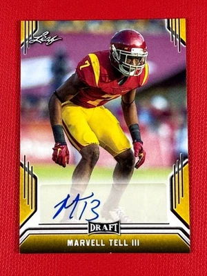 2019 Leaf Draft Autographs Marvell Tell III #BA-MTI (AU, RC) - Image 1 of 2