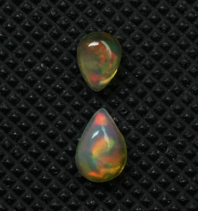 Opal Pear Cabochon Gemstone Natural Ethiopian Opal Loose Round Cabochon 5To6MM - Picture 1 of 5