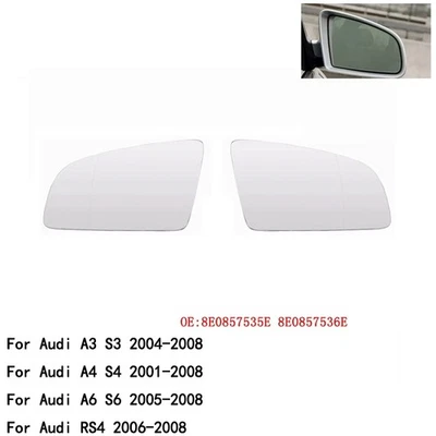 Espejo retrovisor izquierdo derecho cristal audi a3 s3 a4 s4 a6 s6 rs4 2001-2008 Foto 1 de 4