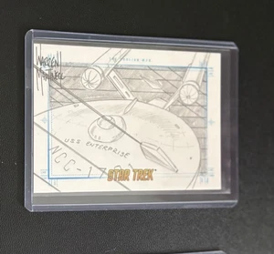 2007 STAR TREK TOS SKETCH HAND-DRAWN 1/1 CARD! WARREN MARTINEK THE THOLIAN WEB - Picture 1 of 2