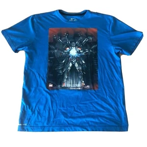 Nike Dri Fit Basketball Cross Fit Work Out Royal Blue Mens Large Tee Shirt - Picture 1 of 12