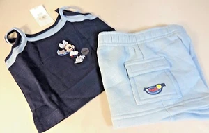Juego de pantalones cortos de 2 piezas para niñas Disney sin mangas Minnie Mouse tenis azul 12 meses $20 - Imagen 1 de 3