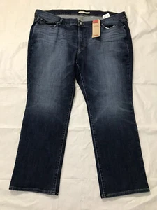 Levis Sculpt Classic Straight Leg Jeans Plus Size 24W Med Distressed Stretch NWT - Picture 1 of 11
