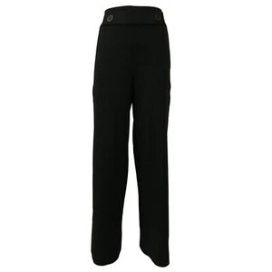 Women's Trousers Black High Waist LA FEE MARABOUTEE Mod. FB5375 Made IN Italy - Zdjęcie 1 z 10