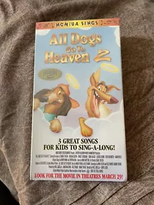 All Dogs Go To Heaven 2 SEALED VHS 3 Song Promotional Tape - Picture 1 of 4