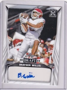 2023 Leaf Draft Football Autograph BA-BW1 Brayden Willis RC - Picture 1 of 2