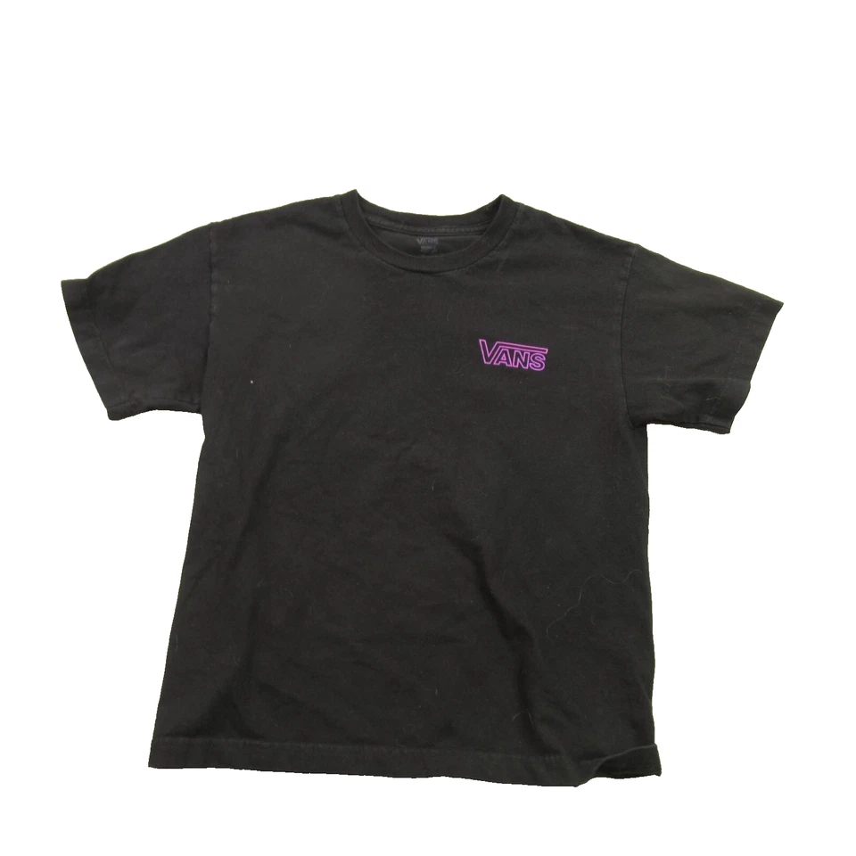 Camisa Vans Niñas Mediana Manga Corta Cuello Redondo Informal Ligera Negra Foto 1 de 4