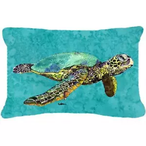 Carolines Treasures 8659PW1216 Turtle Indoor & Outdoor Fabric Decorative Pillow - Picture 1 of 1