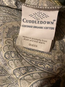 Cuddledown Queen Duvet Cover 100% Cotton Multicolor Button Close - Picture 1 of 6