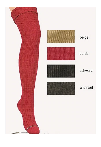 Warme Zopfmuster Overknee Strümpfe lang Strick Überkniestrümpfe Overknees Wolle - Bild 1 von 1