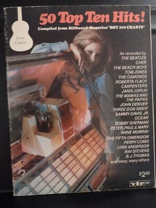 1970's Easy Guitar Songbook 50 Top Ten Hits  Good Condition - Picture 1 of 14