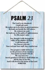 Inspirational Wood Art Signs, Psalms 23- the Lord Is My Shepherd, Bible Verse - Picture 1 of 12