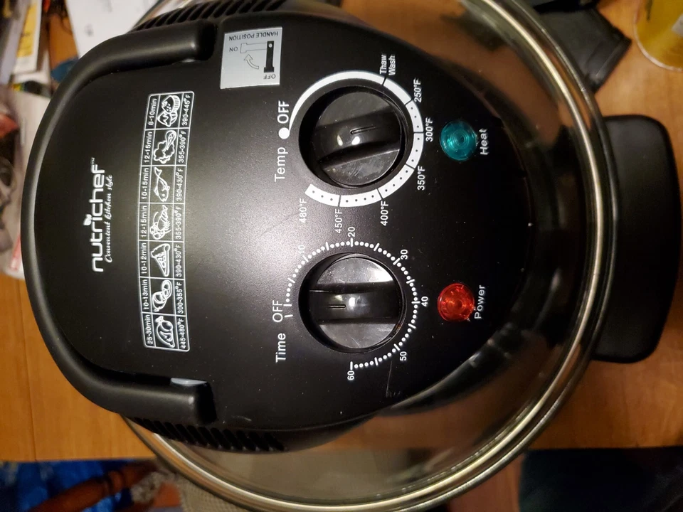 NutriChef Countertop Air Fryer Convection Oven Cooker with 18 Quart Bowl (Used) - Image 1 of 3