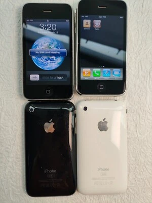 Apple iPhone 3G - 16GB 8GB - White/Black  (Unlocked) Vintage phone Tested GOOD - Image 1 of 4