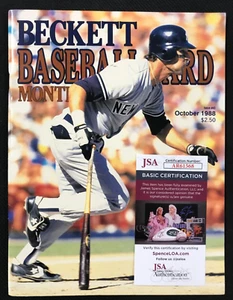 Andres Galarraga Signed 1988 Beckett Magazine JSA CERT. #14 Montreal Expos MLB! - Picture 1 of 6