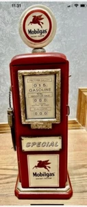 Mobil gas Vintage Wood Gas Pump - Cabinet W/Shelfs Collectible Memorabilia Rare - Picture 1 of 11
