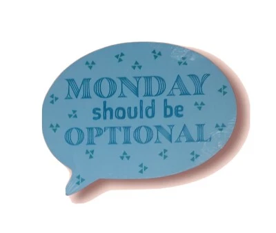 Monday Should Be Optional Bubble Decor Wall Plaque Sign for Home or Office  11x9 - Image 1 of 4