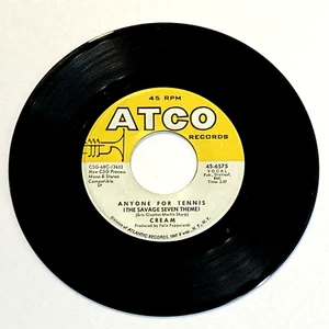 Cream 45 RPM Record ATCO 45-6575 Pressed Rat And Warthog/Anyone For Tennis - Picture 1 of 2