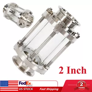 2 Inch Sanitary Sight Glass in-Line Flow Tri-Clamp Sight Glass Food Grade SS304 - Picture 1 of 11