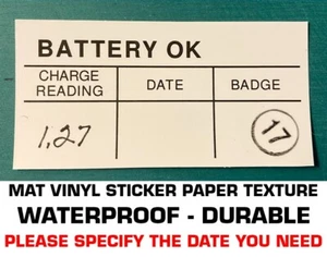 1964 - 1978 FORD MUSTANG FAIRLANE TORINO FALCON MAVERICK BATTERY TEST OK DECAL - Picture 1 of 3