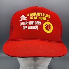 VTG A Woman's Place is at Home... After She Gets Off Work! Trucker Snapback Hat