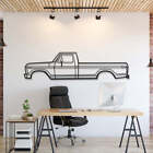 Affiche auto art mural décoration 3D métal acrylique voiture silhouette américaine 1975 F-150