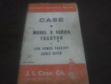 J.I. Case Model D Series Tractor With Live Pto Operating Manual Used