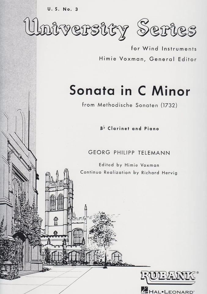Sonata in C Minor by H. Voxman for Clarinet and Piano, NYSSMA 5 - Image 1 of 1
