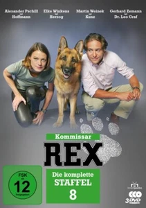 KOMMISSAR REX-DIE KOMPLETTE 8.STAFFEL (3 DVDS) - HAJEK,PETER 3 DVD NEU - Foto 1 di 1