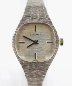 Longines 925 Sterling Silver Bark Texture Manual Wind 25mm Vintage Wristwatch - Picture 1 of 18