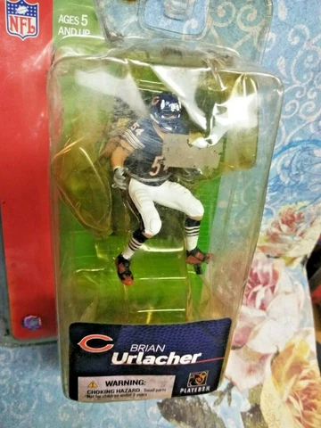Brian Urlacher 3" Chicago Bears NFL Action Figure McFarlane 2004 RARE Navy Blue! Cover