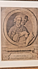 Picot & Delatte Etching after Johan Zoffany of Celloist Jacob Curuetti, c1771