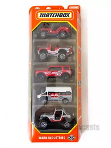 Matchbox Pack of 5 Off-Road Cars 1/64 Scale New and Unopened Set Jeep Toys - Picture 1 of 3