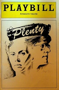 Plenty Playbill February 1983 Jeff Allin Ben Masters Ellen Parker Ginny Yang - Imagen 1 de 3