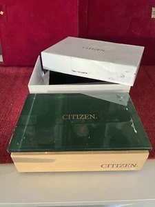 🔴 CITIZEN scatola orologio Eco drive stiletto rigido cofanetto custodia vintage - Imagen 1 de 5