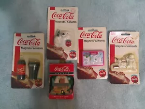 Vintage 1990's - Coca-Cola Magnets Lot (5) - Fast Shipping - Picture 1 of 7
