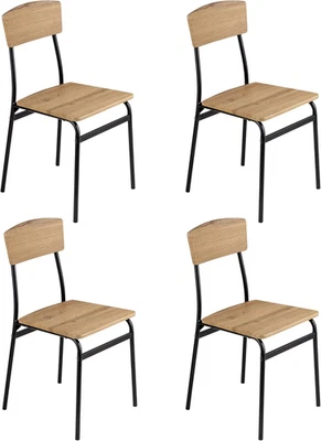 Set 4 Sedie Da Pranzo, Design Moderno, Leggero, per Interni Ed Esterni, Sala Da  - Immagine 1 di 4