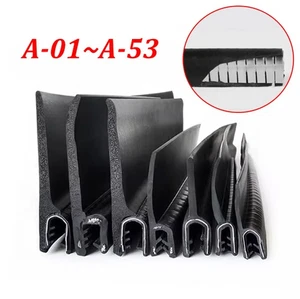Rubber U Shape Car Door Edge Guard Molding Trim Rubber Edge Strip Seal winged - Picture 1 of 59