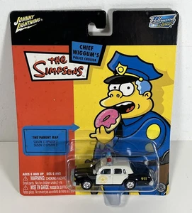 Johnny Lightning The Simpsons Chief Wiggum’s Police Cruiser On Sealed Card - Picture 1 of 14