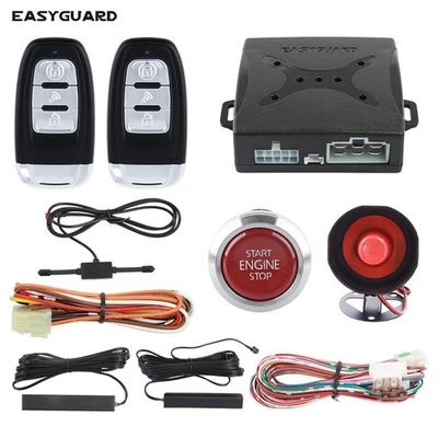 EASYGUARD Smart Key PKE Passive Keyless Entry Car Alarm System with Push Button - Image 1 of 4