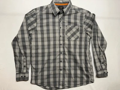 Camisa 5.11 Tactical Para Hombre Talla Mediana A Presión Completa Manga Larga Gris A Cuadros Foto 1 de 4
