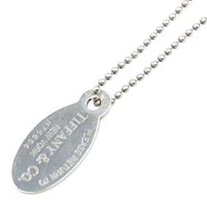TIFFANY&Co. Return to TIFFANY&Co. Oval tag Long necklace Women 【Used】 - Picture 1 of 8
