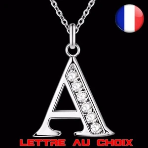 Collana con lettera AZ Collana con strass Catena in argento Idea regalo... - Foto 1 di 28