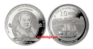 10 euros plata 2025JORDI FARRAGUT 250 aniversario España y independencia EE. UU. - Picture 1 of 2