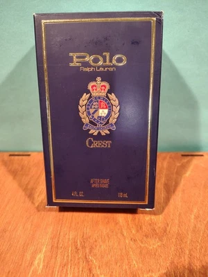 DE COLECCIÓN DESCONTINUADO RALPH LAUREN POLO CRESTA PARA DESPUÉS DEL AFEITADO NUEVO 4fl OZ Botella Foto 1 de 4