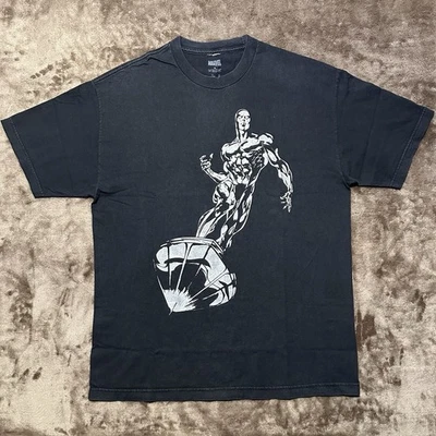 Camisa De Colección Marvel Silver Surfer Para Hombres XL Negra Superhéroe Gráfico Mad Engine Cómics Foto 1 de 4