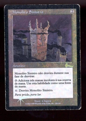 Magic MTG Urza's Legacy FOIL PORTUGUESE Grim Monolith Monolito Sinistro HP - Image 1 of 2
